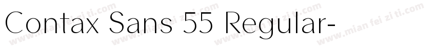 Contax Sans 55 Regular字体转换